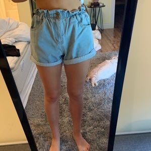 Denim Paperbag Shorts